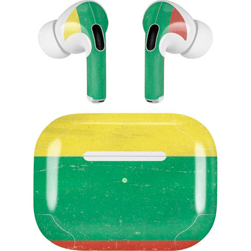 Lithuania Flag Distressed Apple AirPods Pro Skin