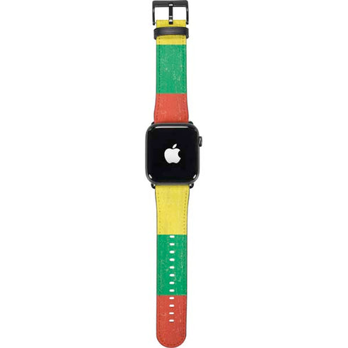 Lithuania Flag Distressed Apple Watch Band 42-44mm