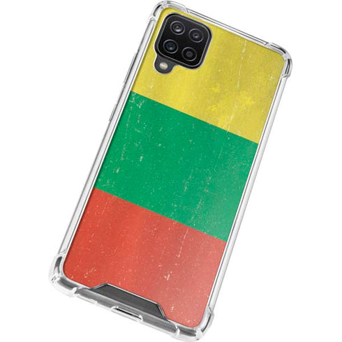 Lithuania Flag Distressed Galaxy A12 Clear Case