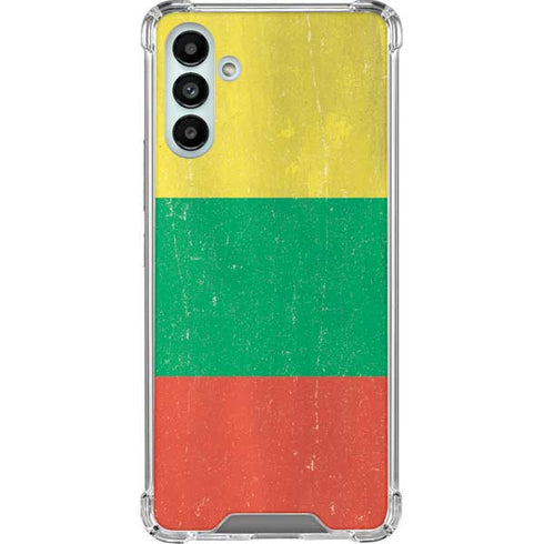 Lithuania Flag Distressed Galaxy A13 5G Clear Case