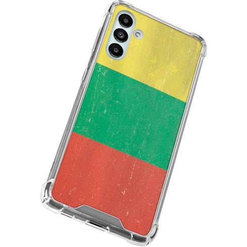 Lithuania Flag Distressed Galaxy A13 5G Clear Case