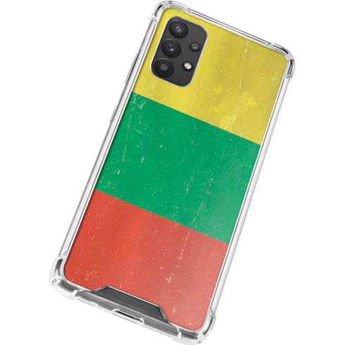 Lithuania Flag Distressed Galaxy A32 5G Clear Case