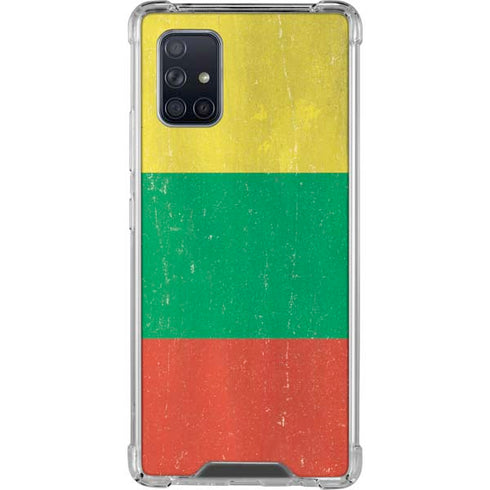 Lithuania Flag Distressed Galaxy A71 5G Clear Case