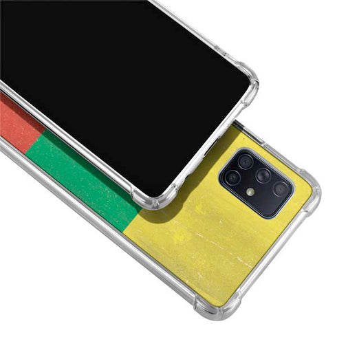 Lithuania Flag Distressed Galaxy A71 5G Clear Case