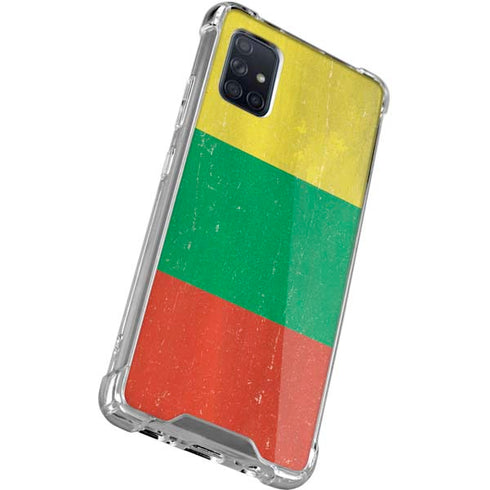 Lithuania Flag Distressed Galaxy A71 5G Clear Case