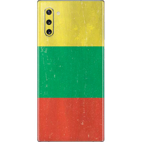 Lithuania Flag Distressed Galaxy Note 10 Skin