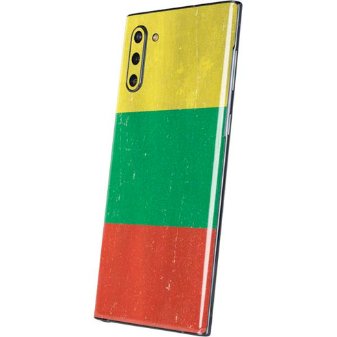 Lithuania Flag Distressed Galaxy Note 10 Skin