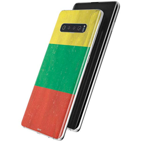 Lithuania Flag Distressed Galaxy S10 Skin