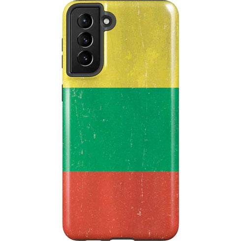 Lithuania Flag Distressed Galaxy S21 Plus 5G Pro Case