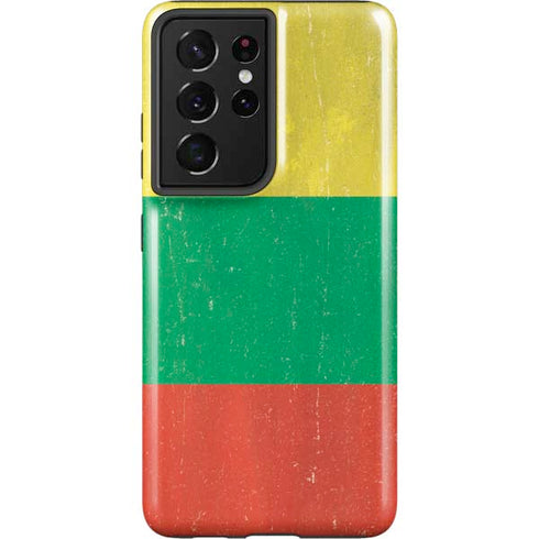 Lithuania Flag Distressed Galaxy S21 Ultra 5G Pro Case