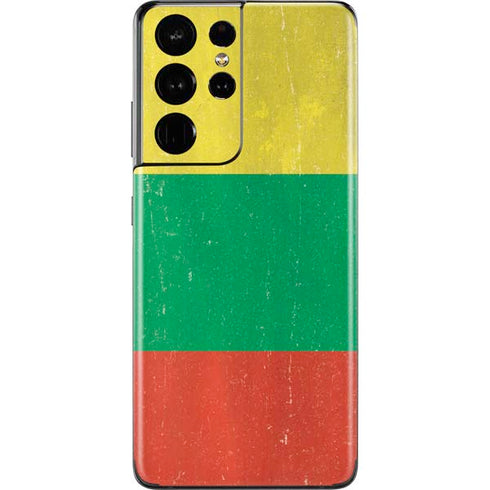 Lithuania Flag Distressed Galaxy S21 Ultra 5G Skin
