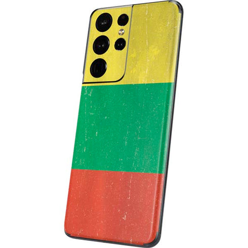 Lithuania Flag Distressed Galaxy S21 Ultra 5G Skin