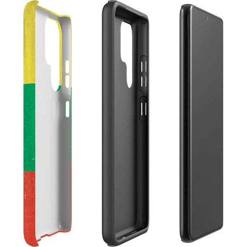 Lithuania Flag Distressed Galaxy S22 Ultra Pro Case