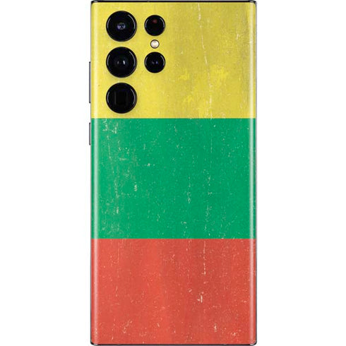 Lithuania Flag Distressed Galaxy S22 Ultra Skin
