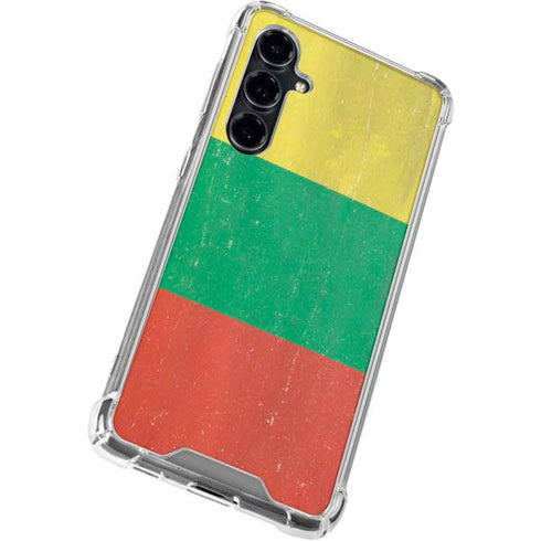 Lithuania Flag Distressed Galaxy S23 FE Clear Case
