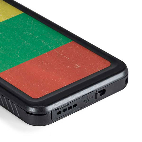 Lithuania Flag Distressed Galaxy S23 Plus Waterproof Case