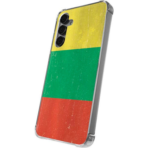 Lithuania Flag Distressed Galaxy S24 Plus Clear Case