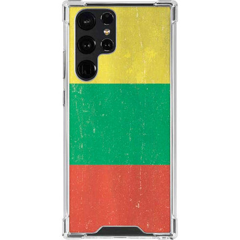 Lithuania Flag Distressed Galaxy S24 Ultra Clear Case