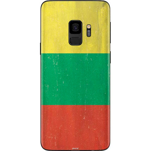 Lithuania Flag Distressed Galaxy S9 Skin