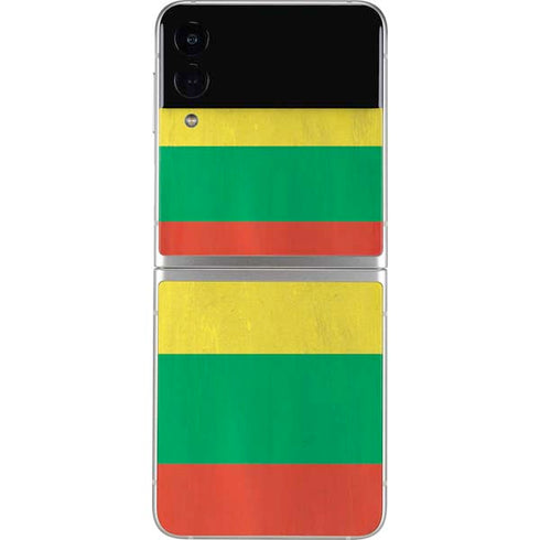 Lithuania Flag Distressed Galaxy Z Flip4 5G Skin