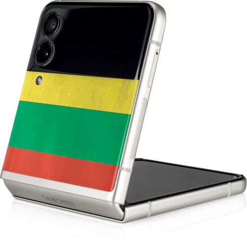 Lithuania Flag Distressed Galaxy Z Flip4 5G Skin