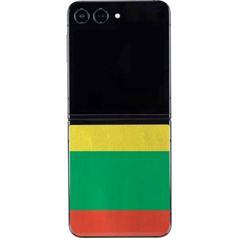 Lithuania Flag Distressed Galaxy Z Flip5 5G Skin
