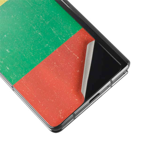 Lithuania Flag Distressed Galaxy Z Fold2 5G Skin
