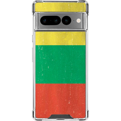 Lithuania Flag Distressed Google Pixel 7 Pro Clear Case