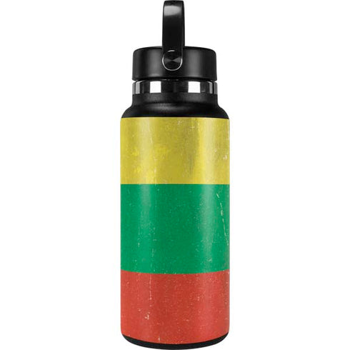 Lithuania Flag Distressed Hydro Flask 32oz Wide Mouth Skin