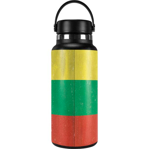Lithuania Flag Distressed Hydro Flask 32oz Wide Mouth Skin