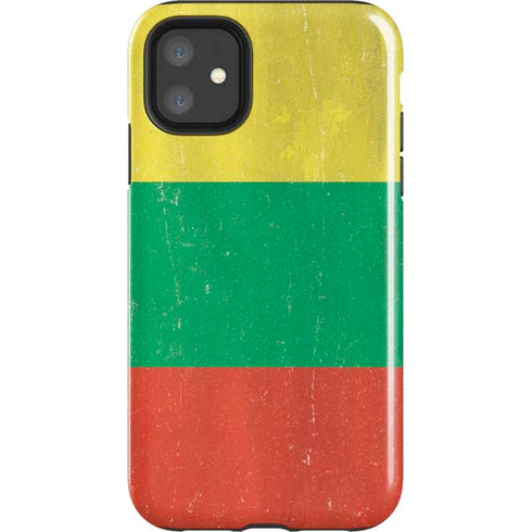 Lithuania Flag Distressed iPhone 11 Impact Case