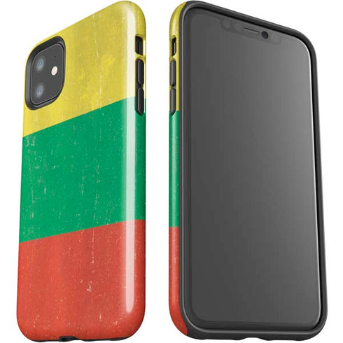 Lithuania Flag Distressed iPhone 11 Impact Case