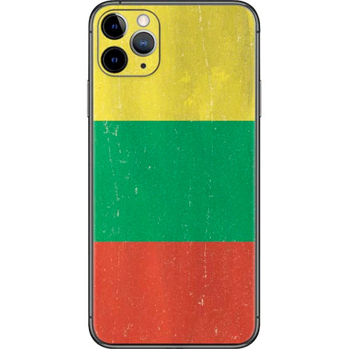 Lithuania Flag Distressed iPhone 11 Pro Max Skin