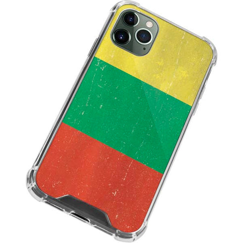 Lithuania Flag Distressed iPhone 12 Pro Clear Case