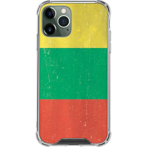 Lithuania Flag Distressed iPhone 12 Pro Max Clear Case