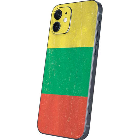 Lithuania Flag Distressed iPhone 12 Skin