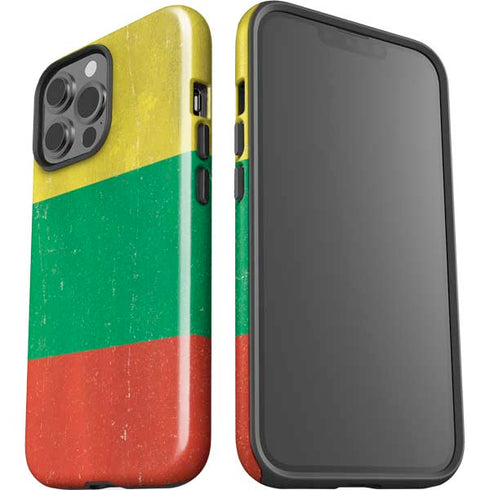 Lithuania Flag Distressed iPhone 13 Pro Max Impact Case