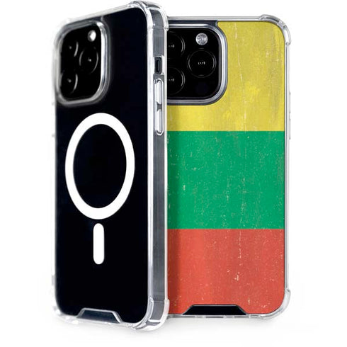 Lithuania Flag Distressed iPhone 13 Pro Max MagSafe Case