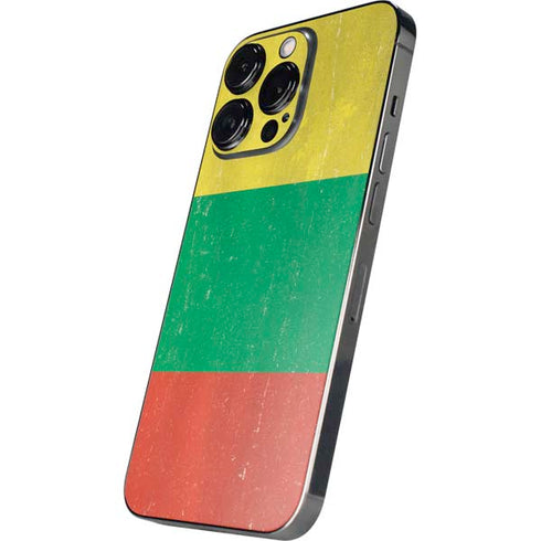 Lithuania Flag Distressed iPhone 13 Pro Max Skin