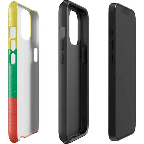 Lithuania Flag Distressed iPhone 15 Plus Impact Case
