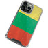 Lithuania Flag Distressed iPhone 14 Pro Clear Case