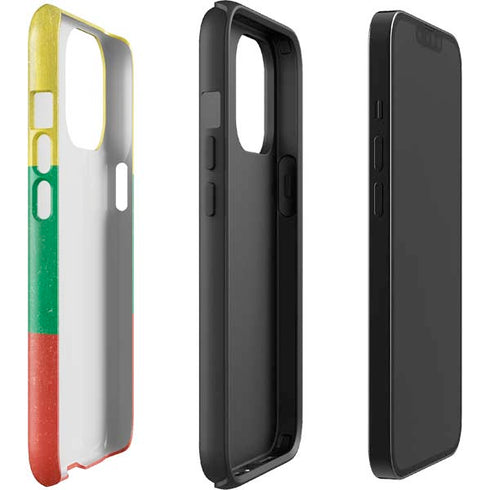 Lithuania Flag Distressed iPhone 14 Pro Max Impact Case