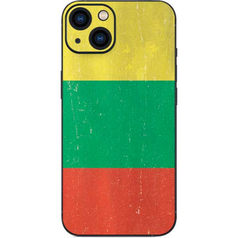 Lithuania Flag Distressed iPhone 14 Skin