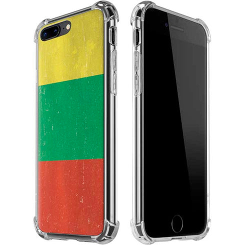 Lithuania Flag Distressed iPhone 7/8 Plus Clear Case