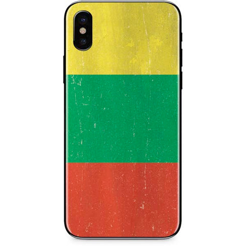 Lithuania Flag Distressed iPhone XS Max Skin
