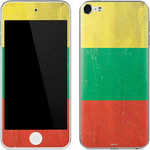 Lithuania Flag Distressed Apple iPod Skin