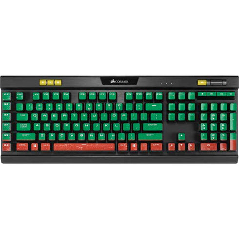 Lithuania Flag Distressed K95 RGB PLATINUM Mechanical Gaming Keyboard Skin