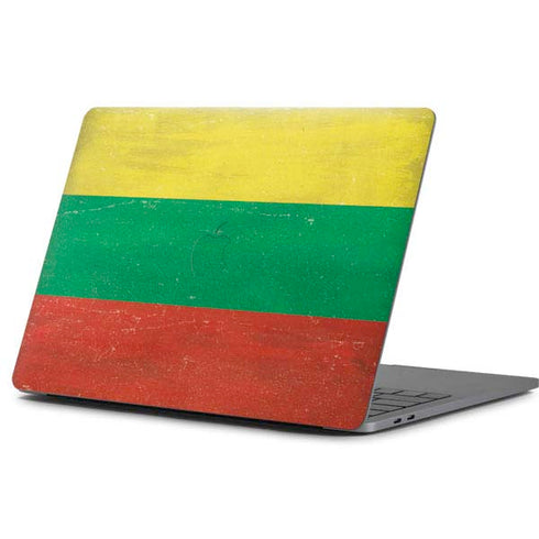 Lithuania Flag Distressed Apple MacBook Pro 13-inch Skin