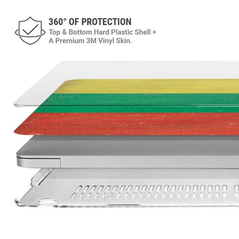 Lithuania Flag Distressed MacBook Pro 13in (2020) Case plus Skin