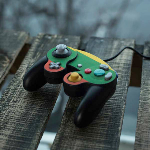 Lithuania Flag Distressed Nintendo GameCube Controller Skin